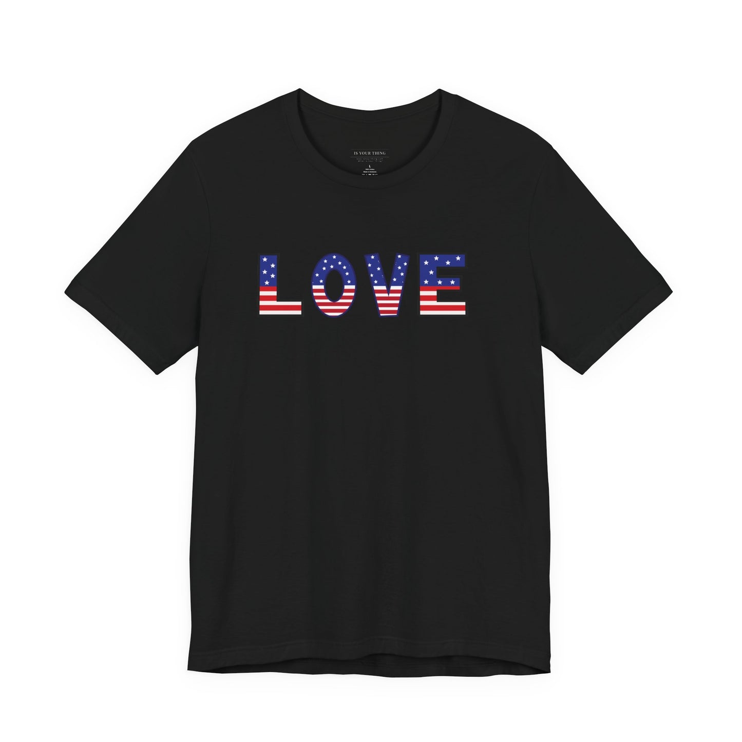 LOVE American Flag Unisex Tee