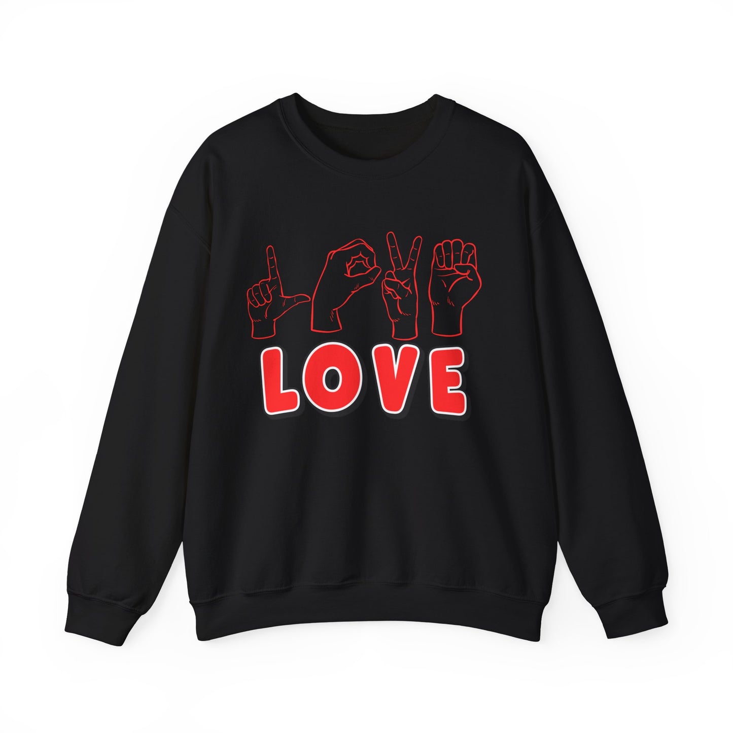 Love ASL Unisex Sweatshirt (Red)
