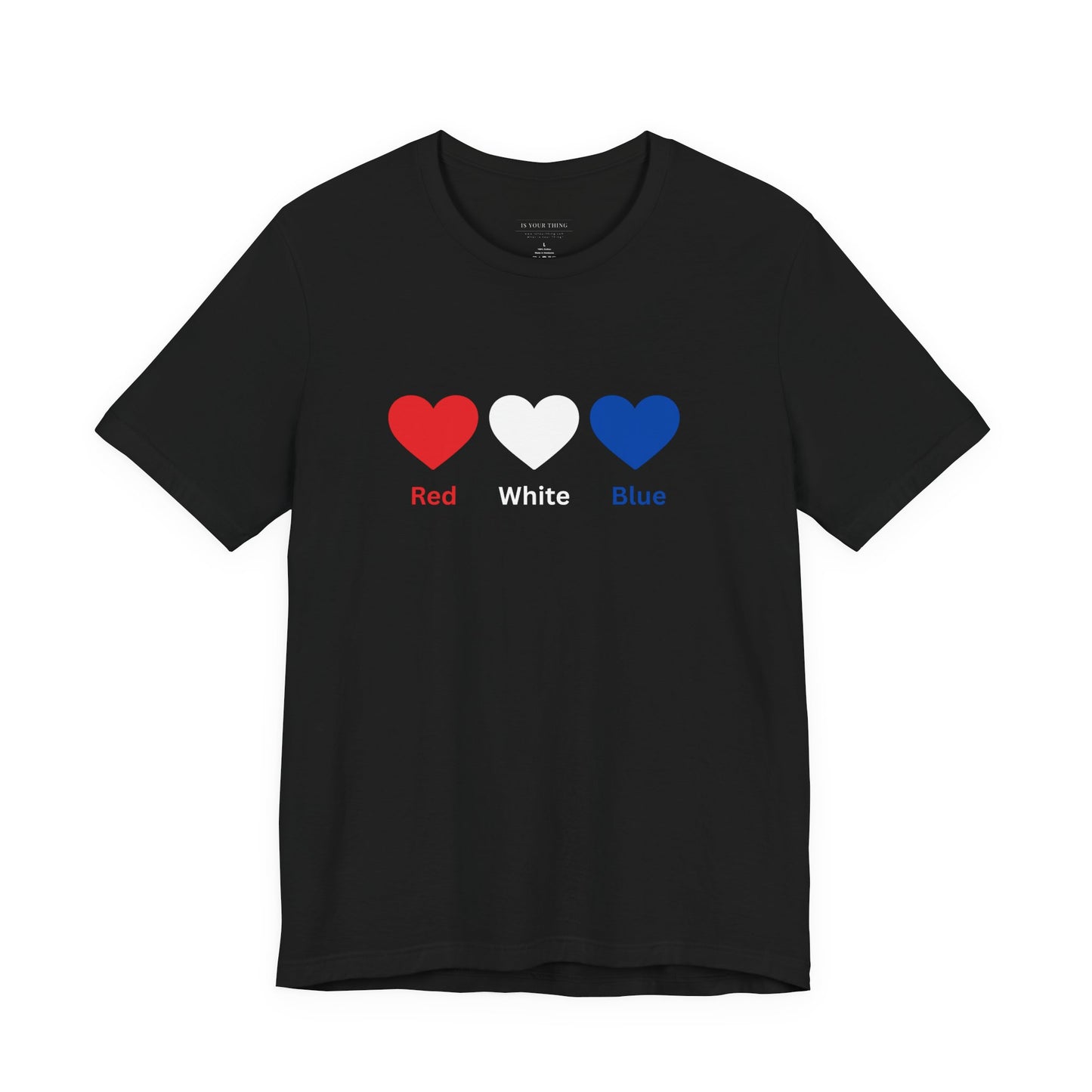 Red, White Blue Hearts Unisex Tee
