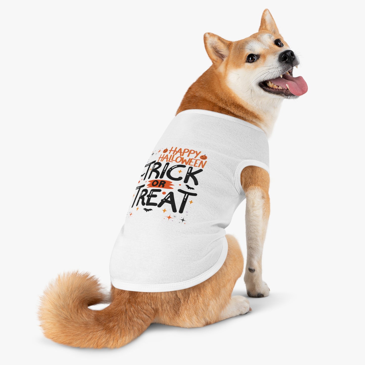 Happy Halloween Trick or Treat Pet Tank Top (Also Available in Adult Holiday Collection and Kids Holiday Collection)