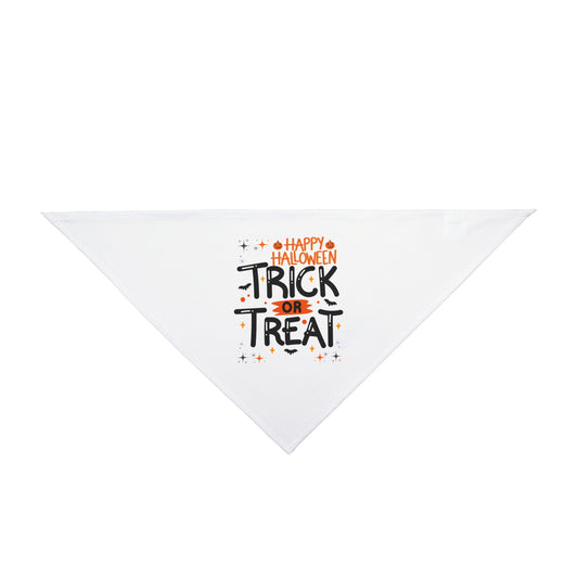 Happy Halloween Trick or Treat Pet Bandana (Also Available in Adult Holiday Collection and Kids Holiday Collection)