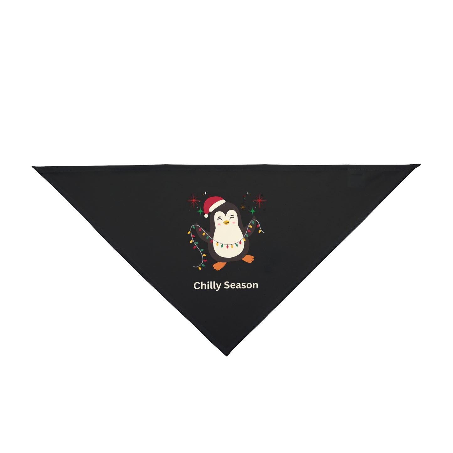 Chilly Season Pet Bandana (Black) (Also Available in Adult Holiday Collection and Kids Holiday Collection)