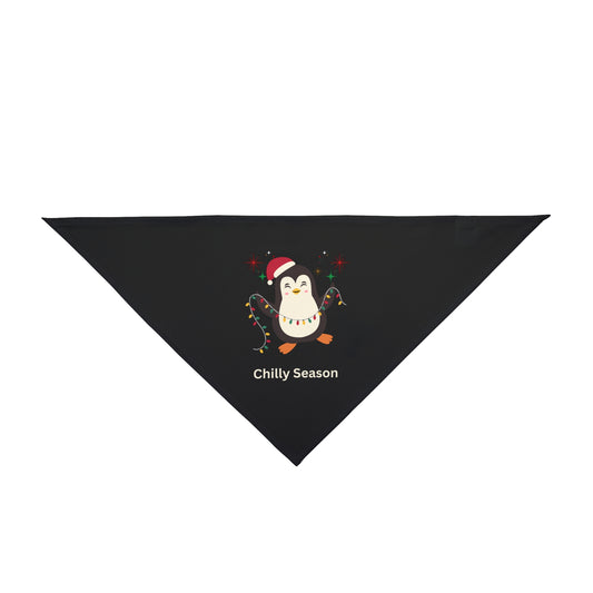 Chilly Season Pet Bandana (Black) (Also Available in Adult Holiday Collection and Kids Holiday Collection)