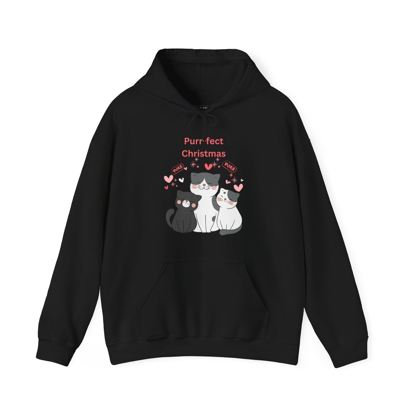 Purr-fect Christmas Cat Unisex Hoodie (Also Available in Kids Holiday Collection and Pet Holiday Collection)