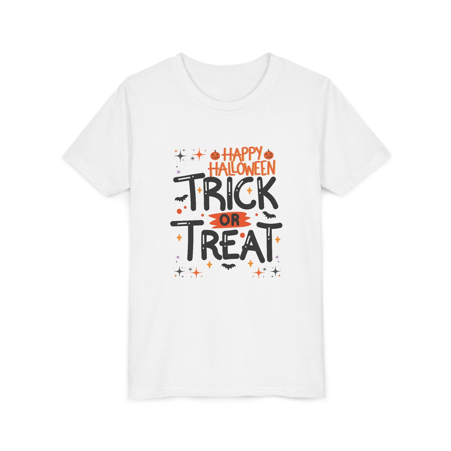 Happy Halloween Trick or Treat Youth Tee (Also Available in Adult Holiday Collection and Pet Holiday Collection)