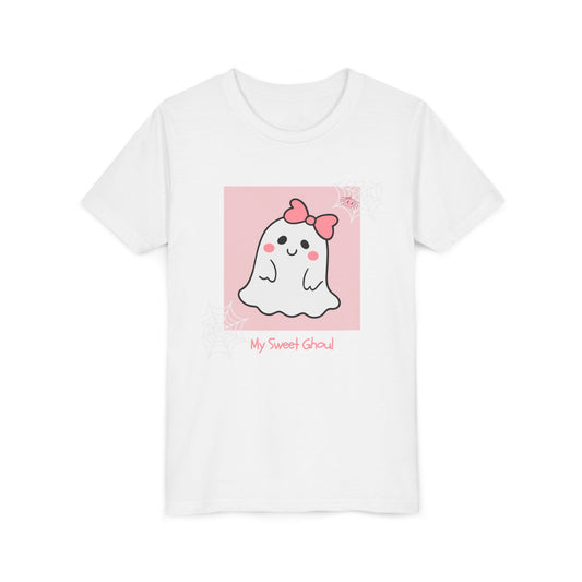 Pink and White My Sweet Ghoul Youth Tee (Also Available in Adult Holiday Collection)