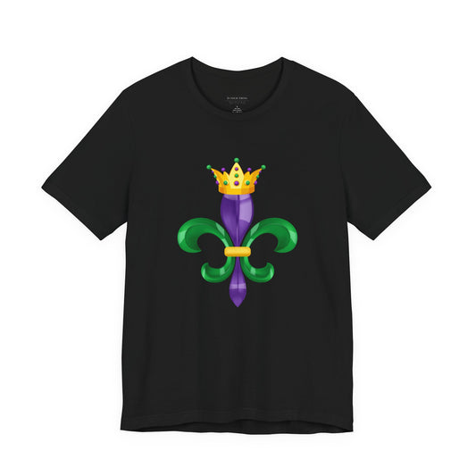 Mardi Gras Fleur‑de‑Lis Crown Unisex Tee