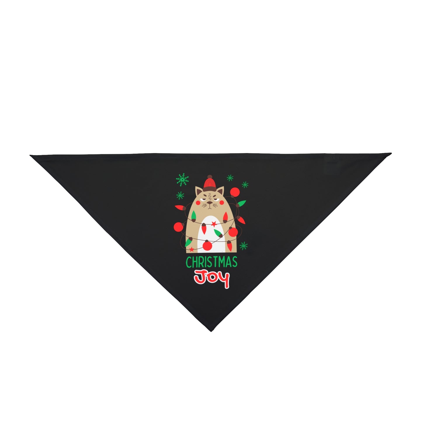 Christmas Joy Pet Bandana (Black) (Also Available in Adult Holiday Collection and Kids Holiday Collection)