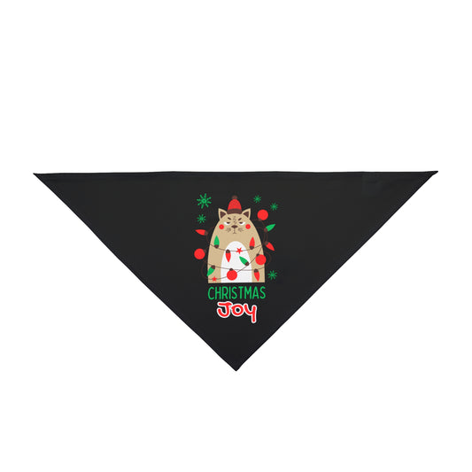 Christmas Joy Pet Bandana (Black) (Also Available in Adult Holiday Collection and Kids Holiday Collection)