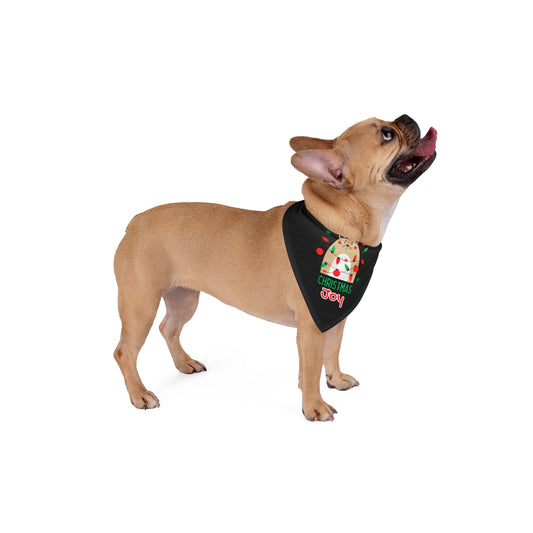 Christmas Joy Pet Bandana (Black) (Also Available in Adult Holiday Collection and Kids Holiday Collection)