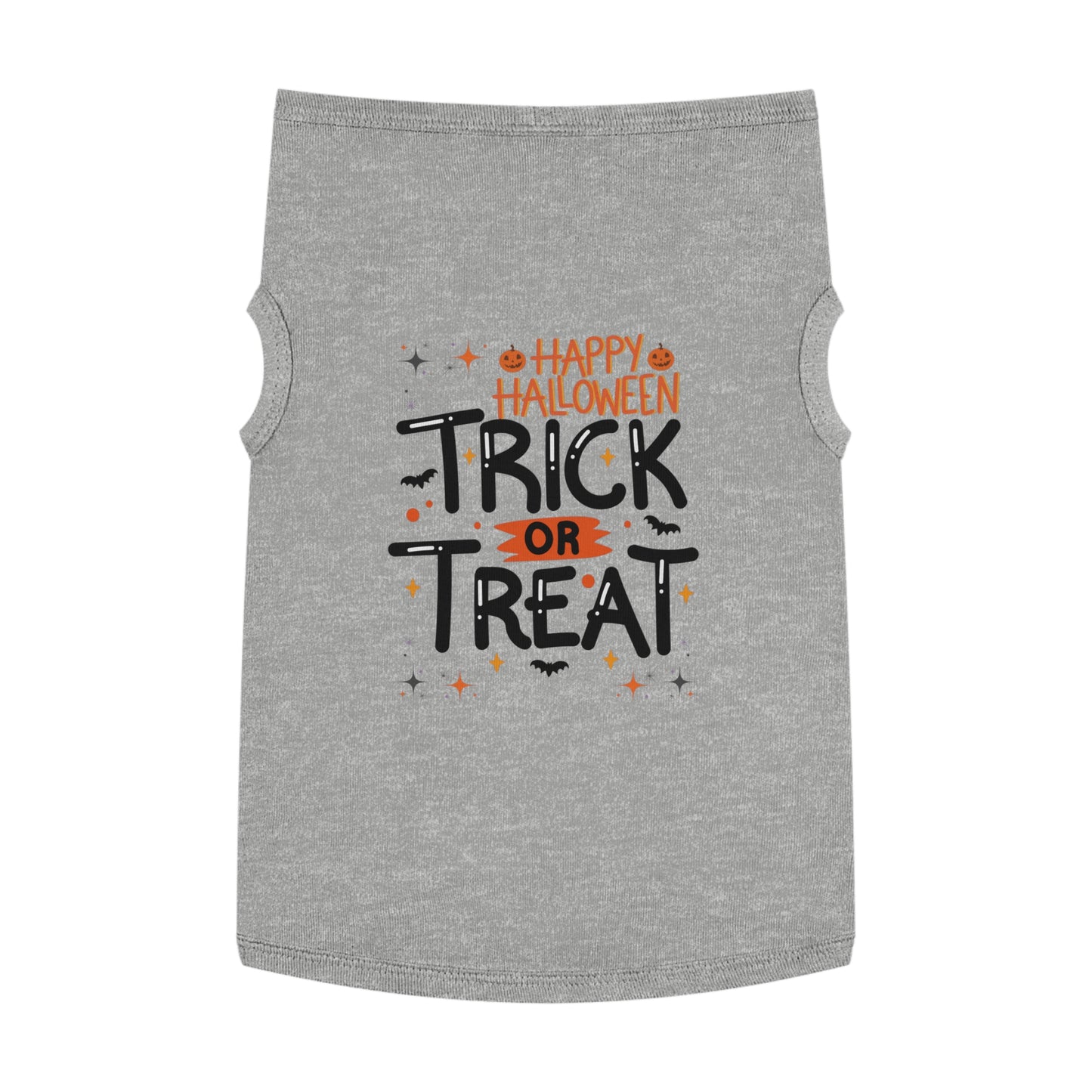 Happy Halloween Trick or Treat Pet Tank Top (Also Available in Adult Holiday Collection and Kids Holiday Collection)