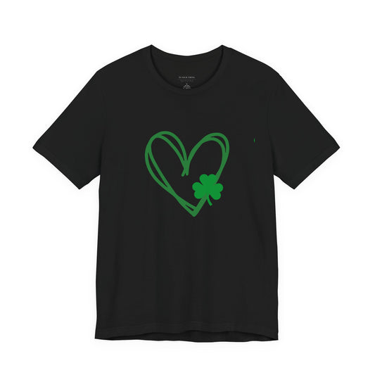 St. Patrick’s Day Heart Shamrock Unisex Tee