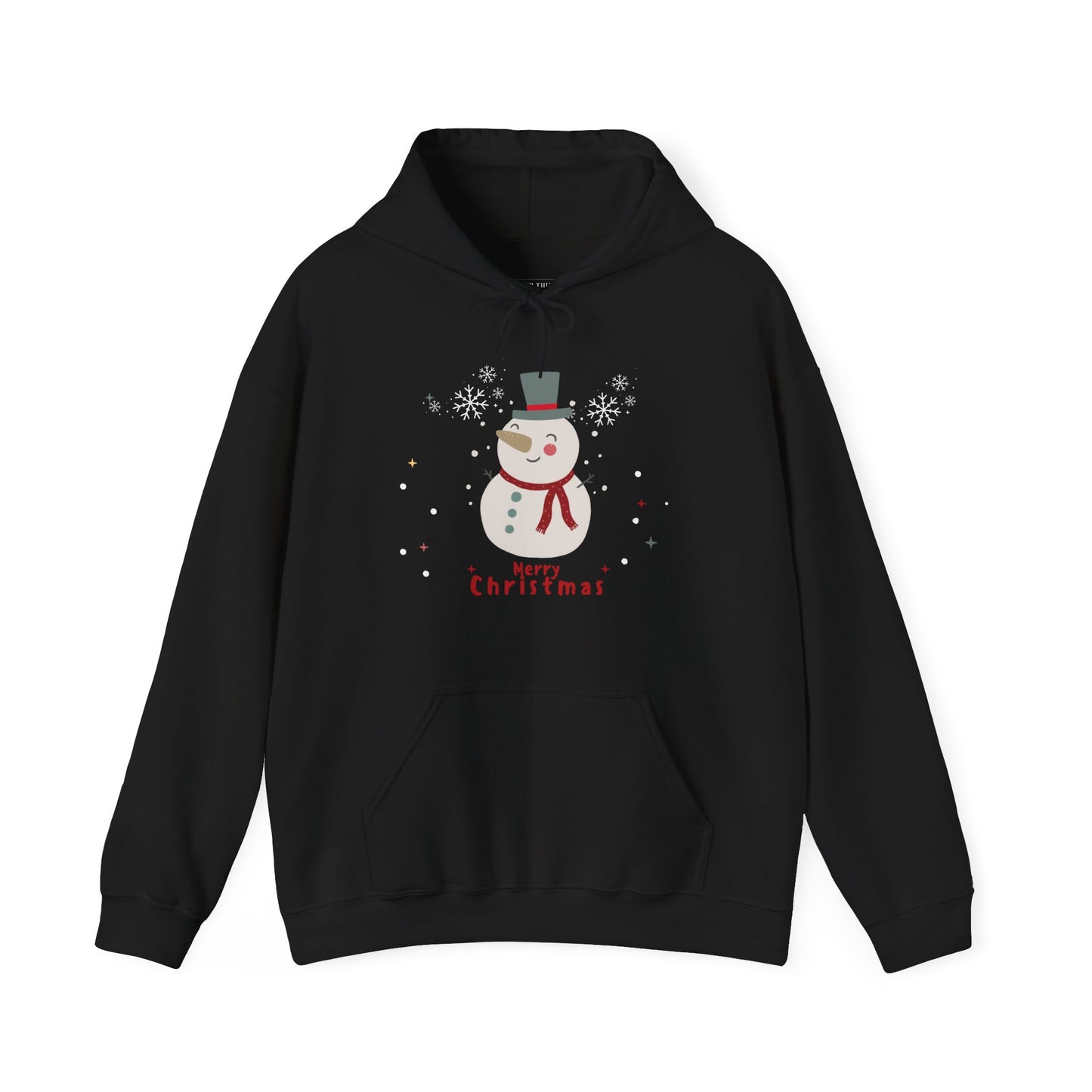 Merry Christmas Snowman Unisex Hoodie (Also Available in Kids Holiday Collection and Pet Holiday Collection)