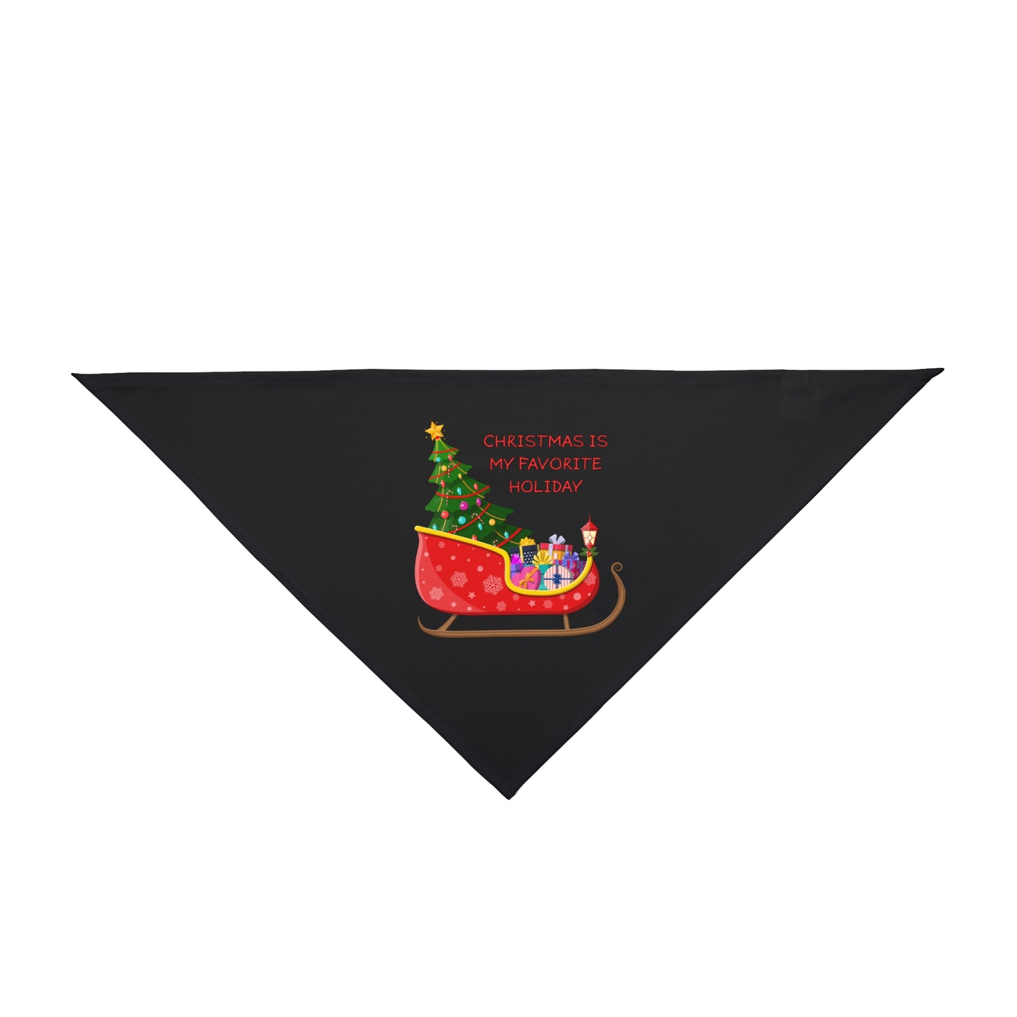 Christmas Is My Favorite Holiday Pet Bandana (Black) (Also Available in Adult Holiday Collection and Kids Holiday Collection)