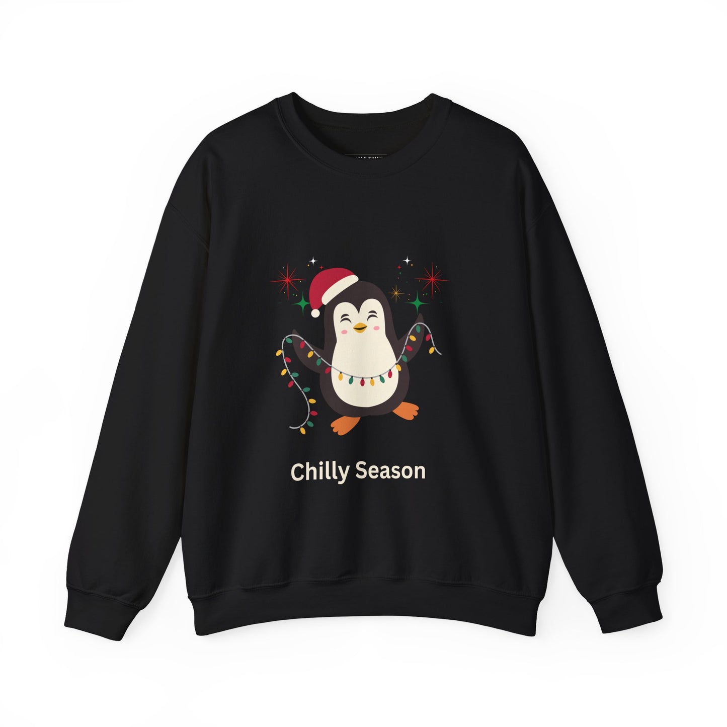 Chilly Season Penguin Unisex Sweatshirt (Also Available in Kids Holiday Collection and Pet Holiday Collection)
