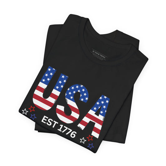 USA EST 1776 Flag Unisex Tee