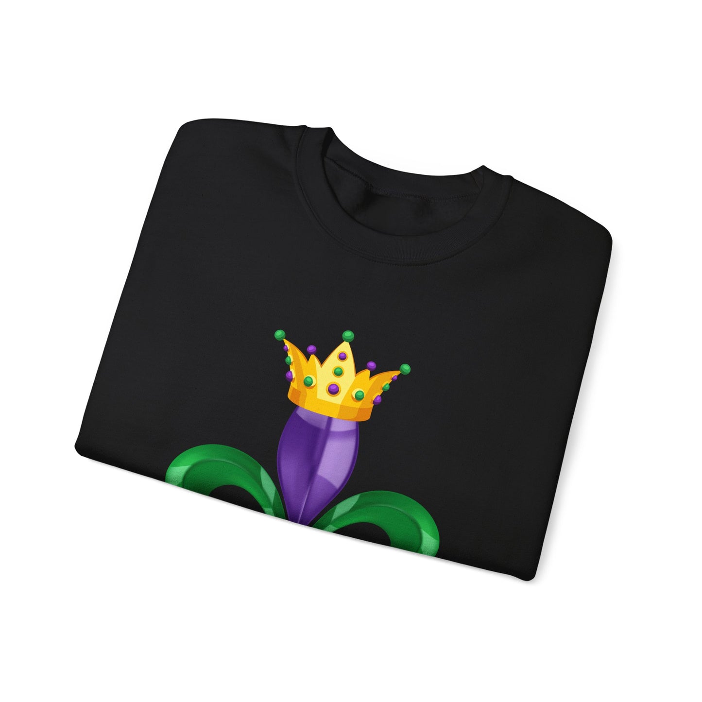Mardi Gras Fleur-de-Lis Crown Unisex Sweatshirt