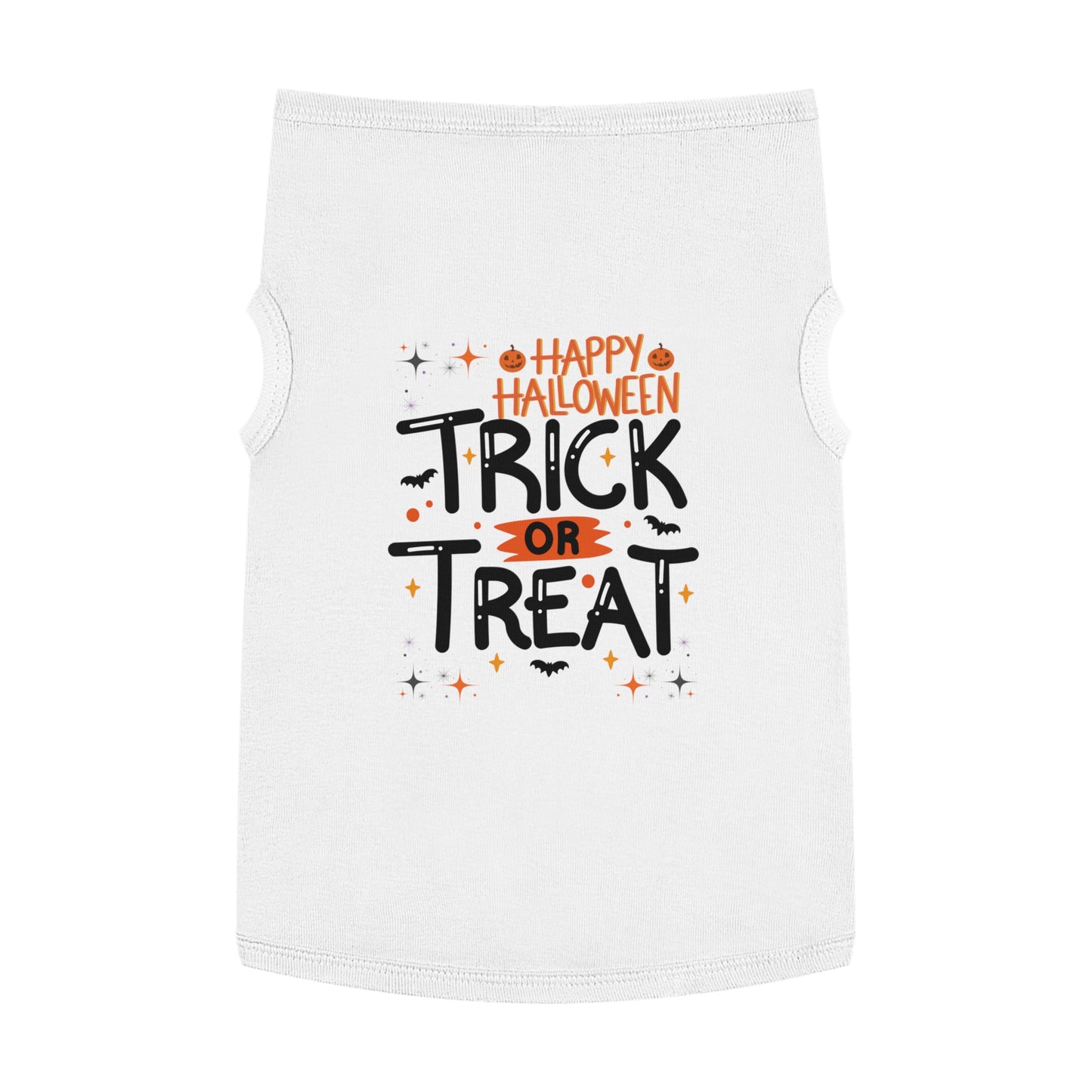 Happy Halloween Trick or Treat Pet Tank Top (Also Available in Adult Holiday Collection and Kids Holiday Collection)