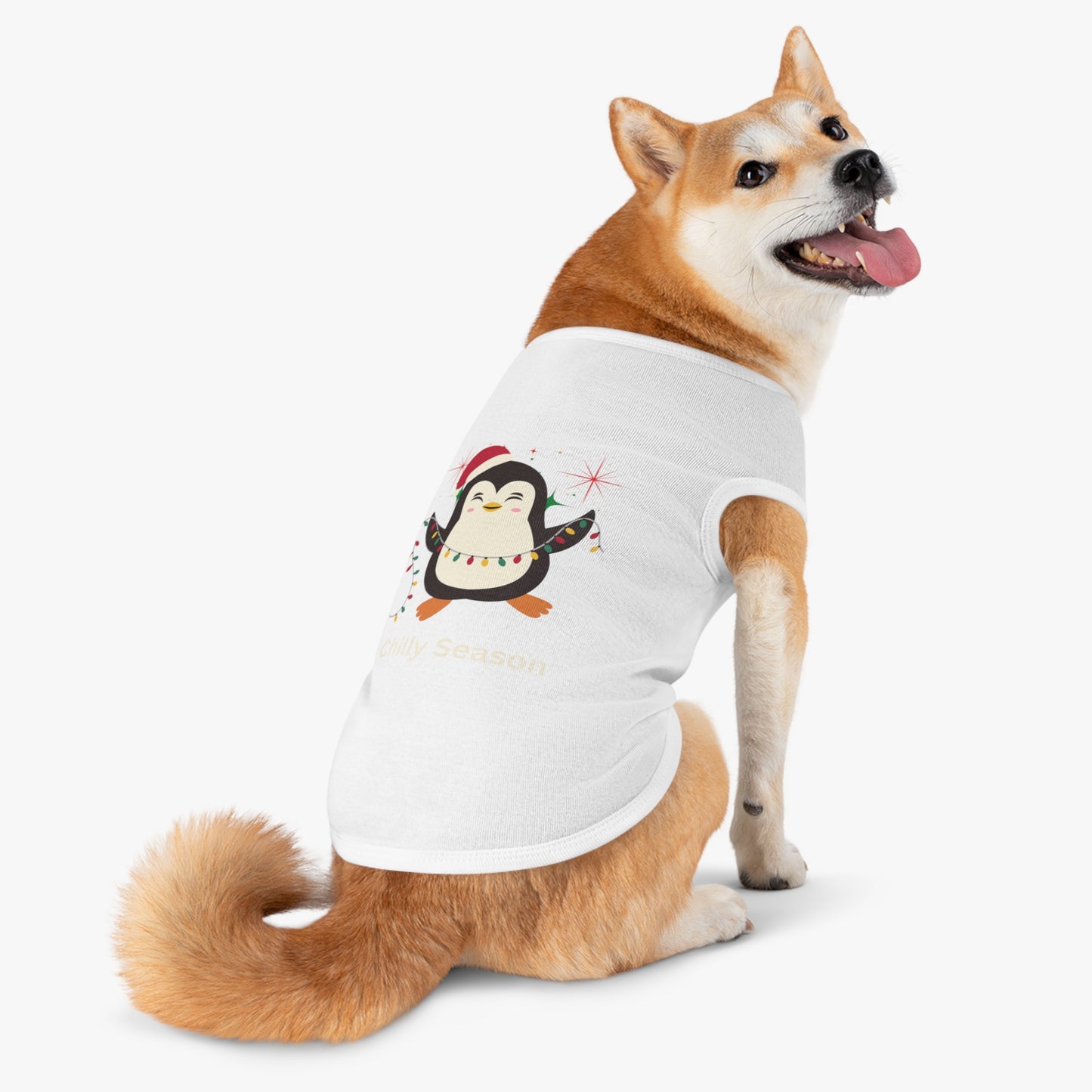 Penguin Chilly Season Pet Tank Top (Also Available in Adult Holiday Collection and Kids Holiday Collection)