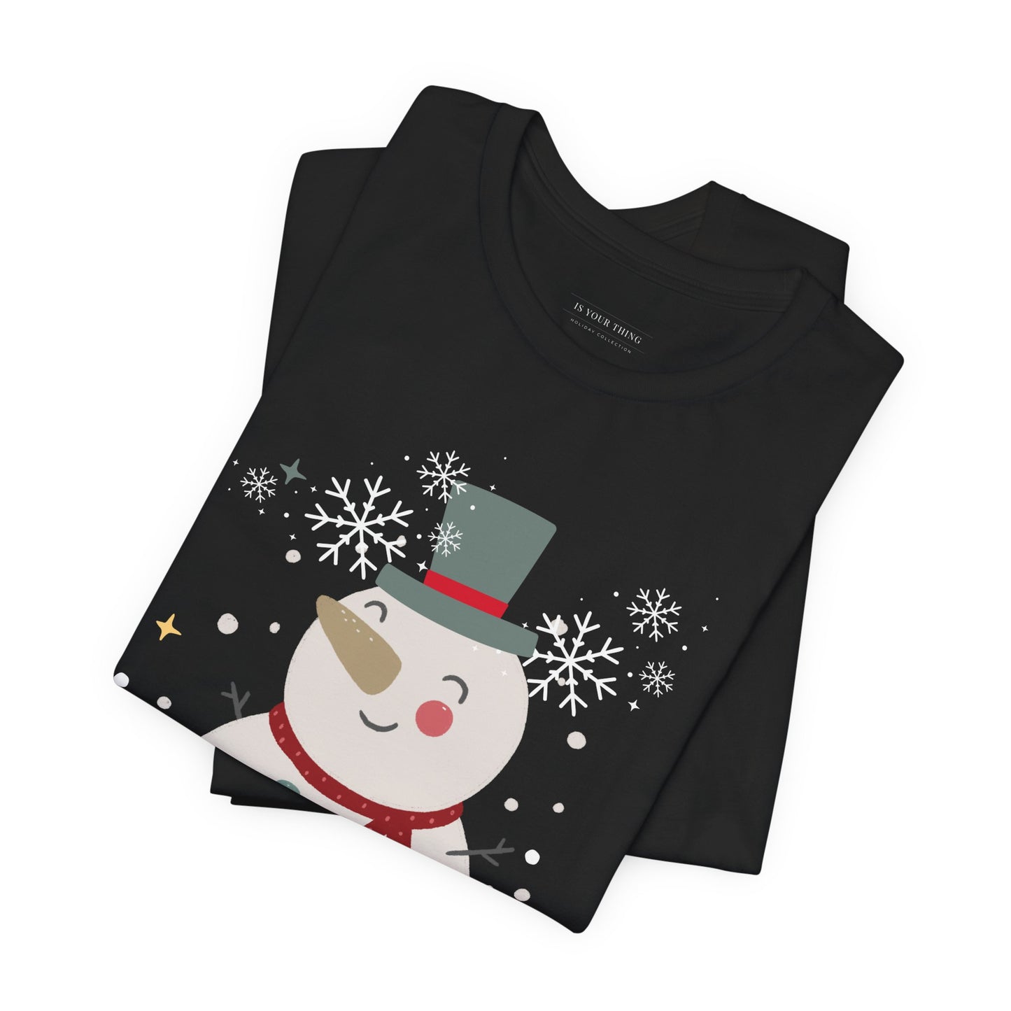 Merry Christmas Snowman Unisex Tee (Also Available in Kids Holiday Collection and Pet Holiday Collection)