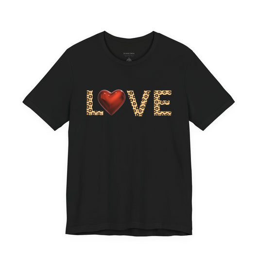 Love Leopard Heart Unisex Tee