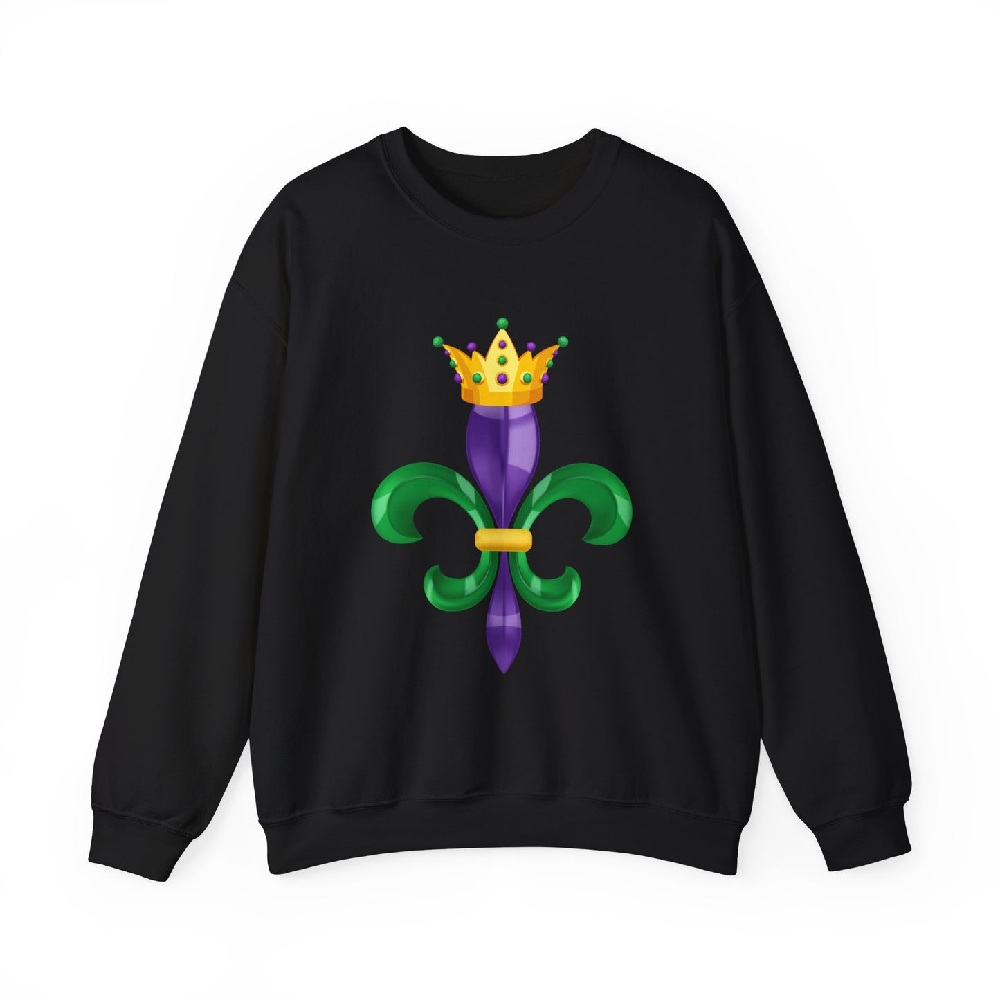 Mardi Gras Fleur-de-Lis Crown Unisex Sweatshirt