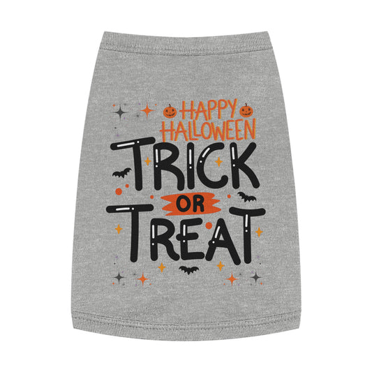 Happy Halloween Trick or Treat Pet Tank Top (Also Available in Adult Holiday Collection and Kids Holiday Collection)