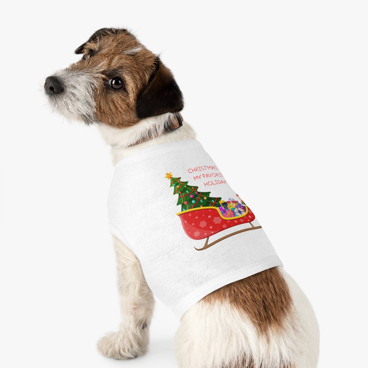 Christmas Is My Favorite Holiday Pet Tank Top (Also Available in Adult Holiday Collection and Kids Holiday Collection)