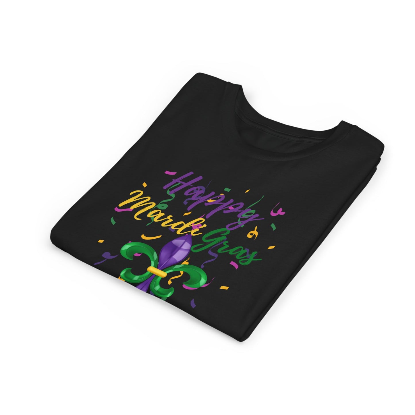 Happy Mardi Gras Fleur-de-Lis Youth Tee