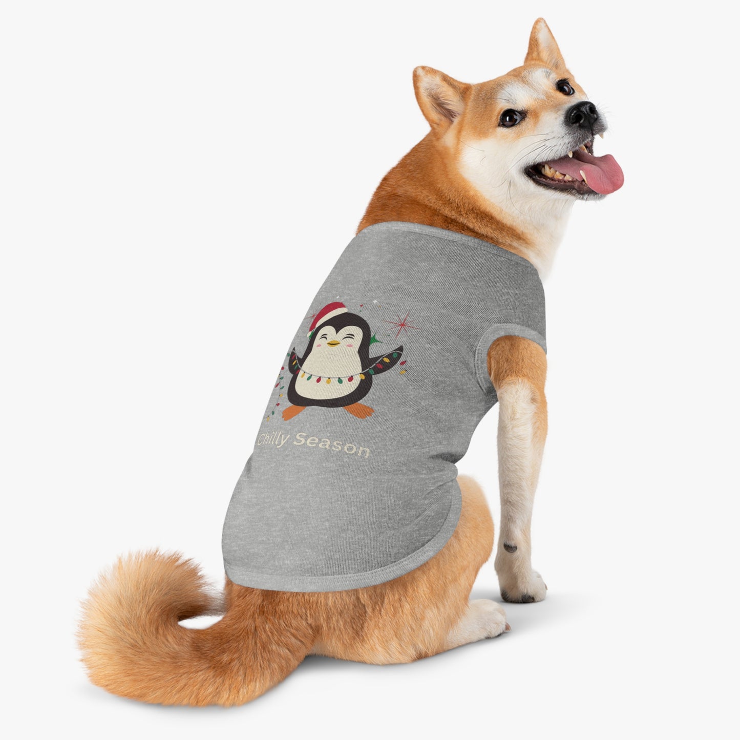 Penguin Chilly Season Pet Tank Top (Also Available in Adult Holiday Collection and Kids Holiday Collection)