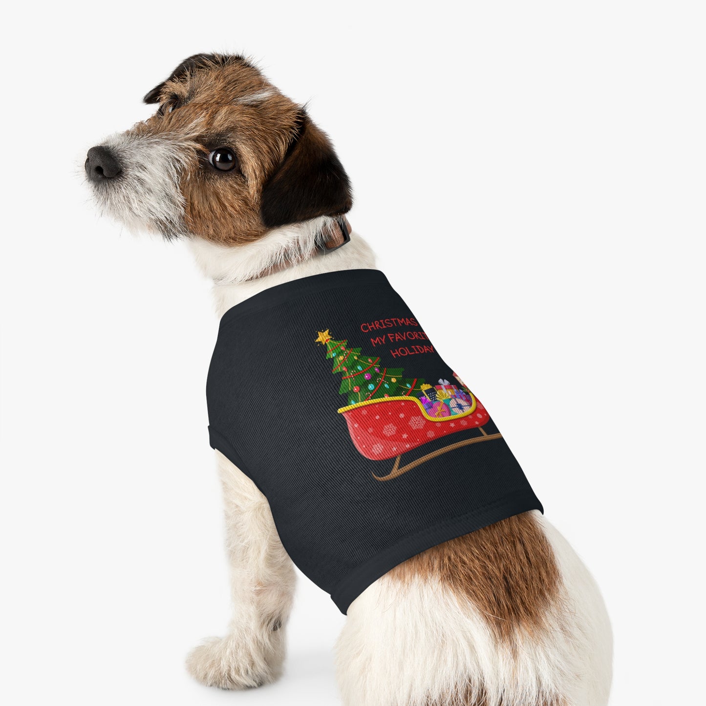 Christmas Is My Favorite Holiday Pet Tank Top (Also Available in Adult Holiday Collection and Kids Holiday Collection)