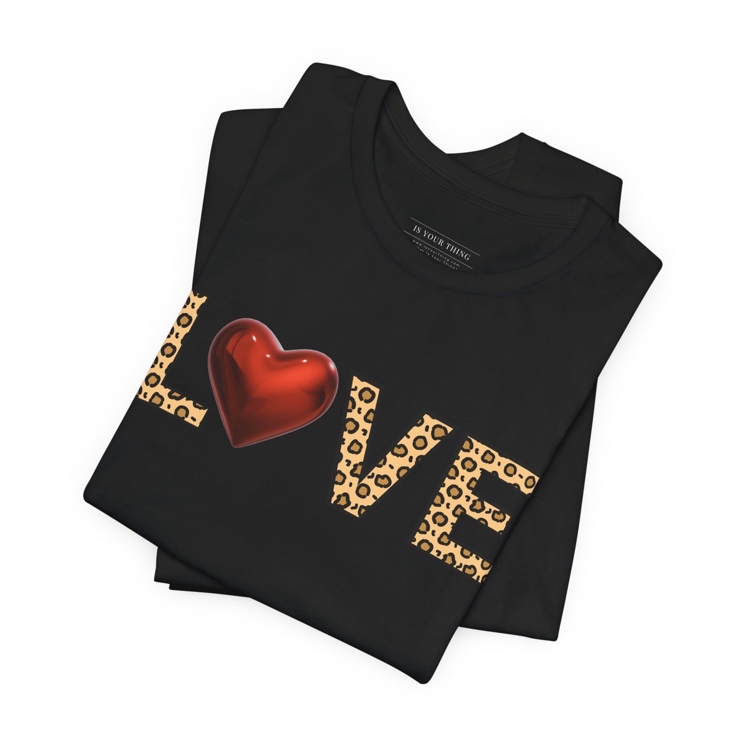 Love Leopard Heart Unisex Tee