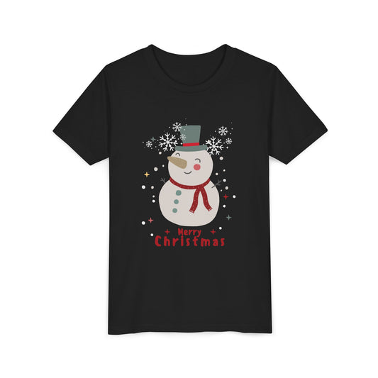 Merry Christmas Snowman Youth Tee (Also Available in Adult Holiday Collection and Pet Holiday Collection)