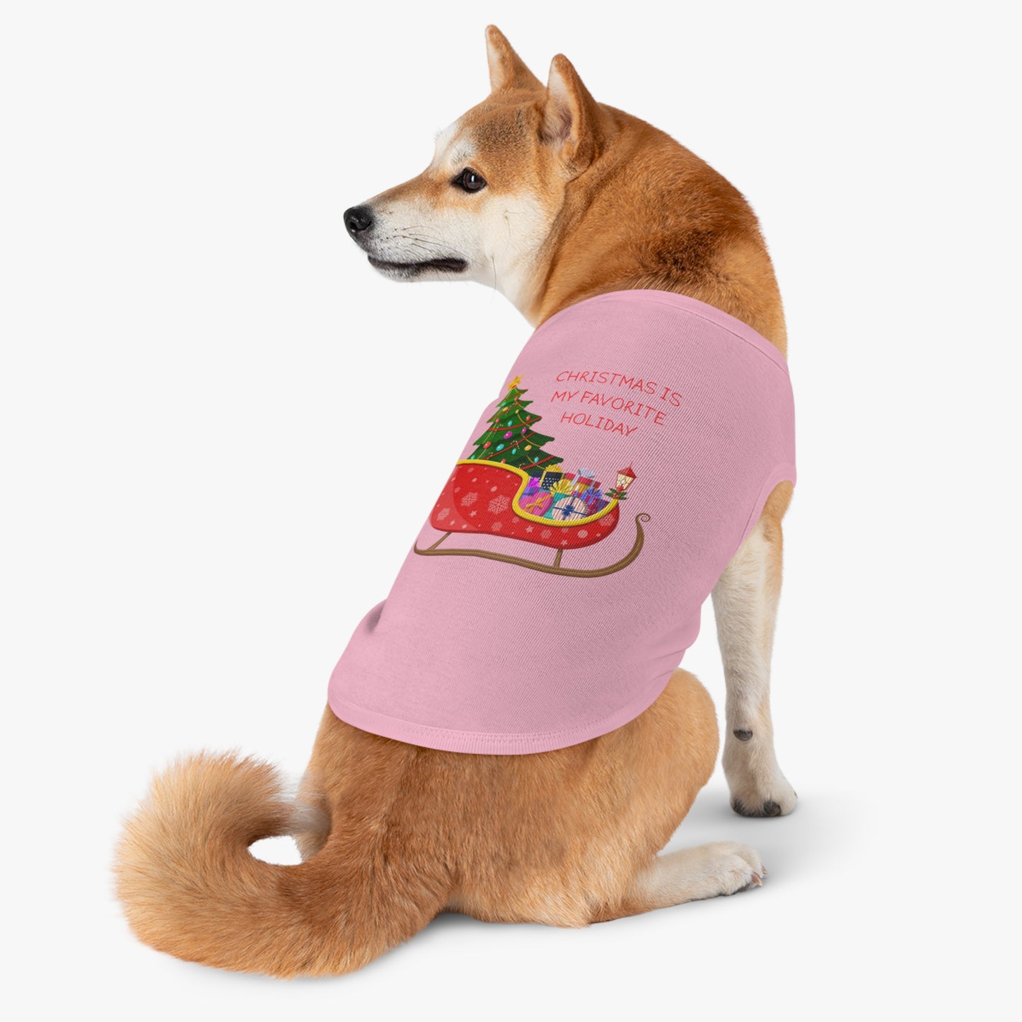 Christmas Is My Favorite Holiday Pet Tank Top (Also Available in Adult Holiday Collection and Kids Holiday Collection)