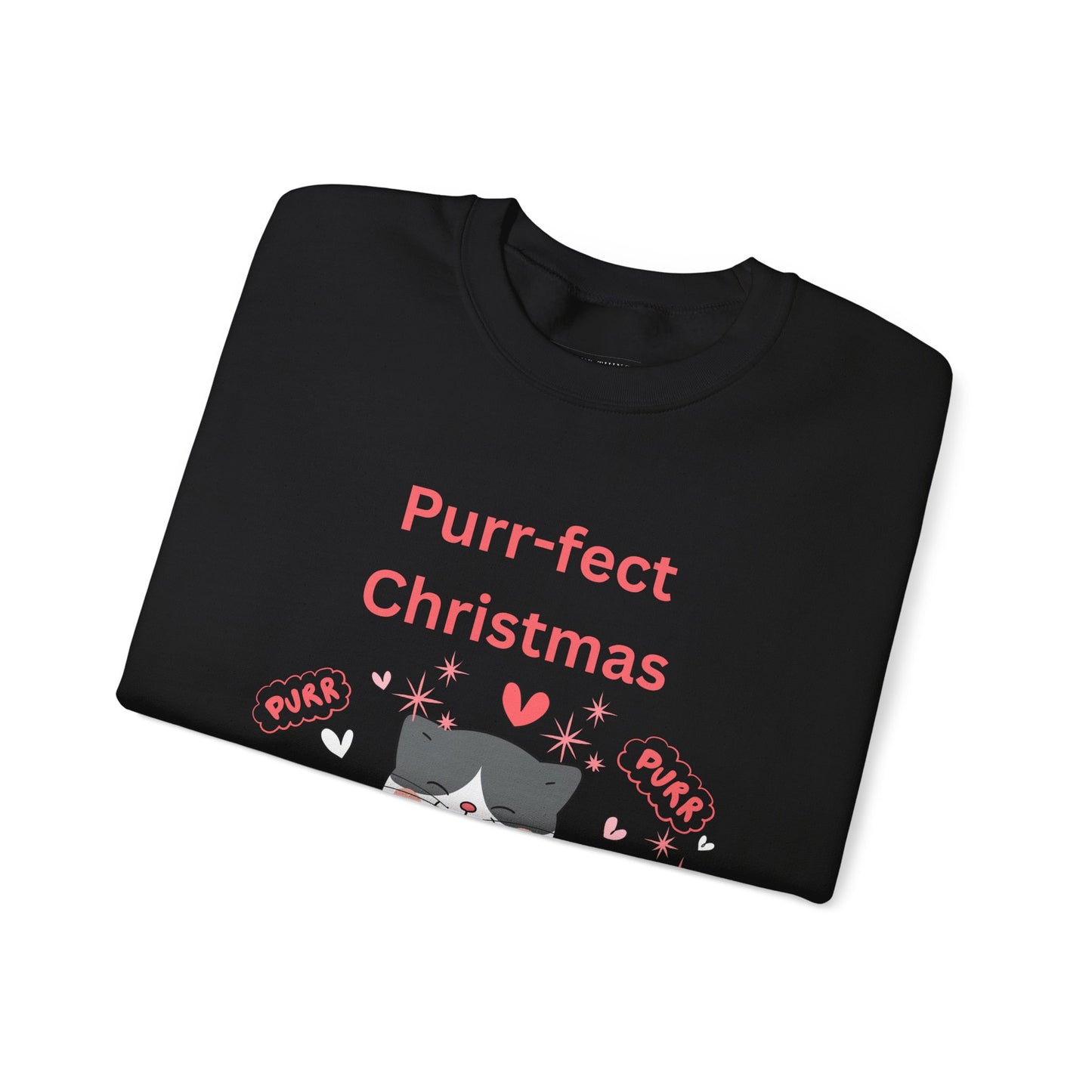 Purr-fect Christmas Cat Unisex Sweatshirt (Also Available in Kids Holiday Collection and Pet Holiday Collection)