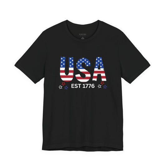 USA EST 1776 Flag Unisex Tee