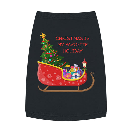 Christmas Is My Favorite Holiday Pet Tank Top (Also Available in Adult Holiday Collection and Kids Holiday Collection)